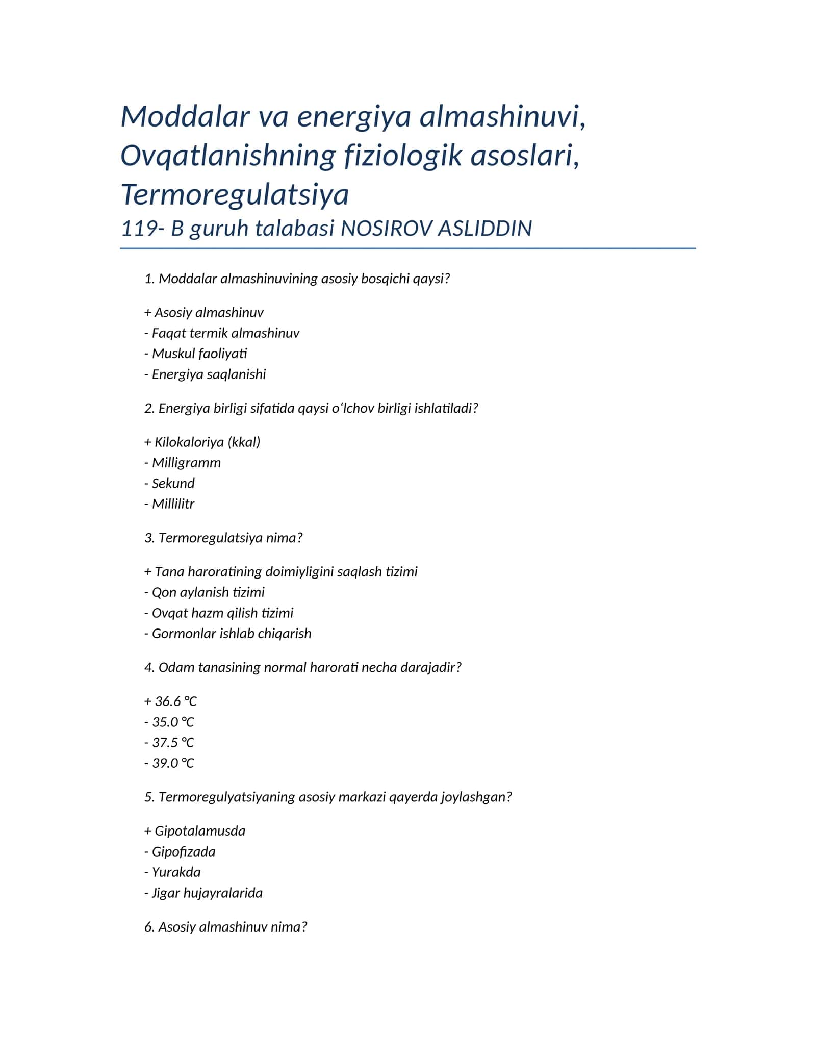 Moddalar va energiya almashinuvi