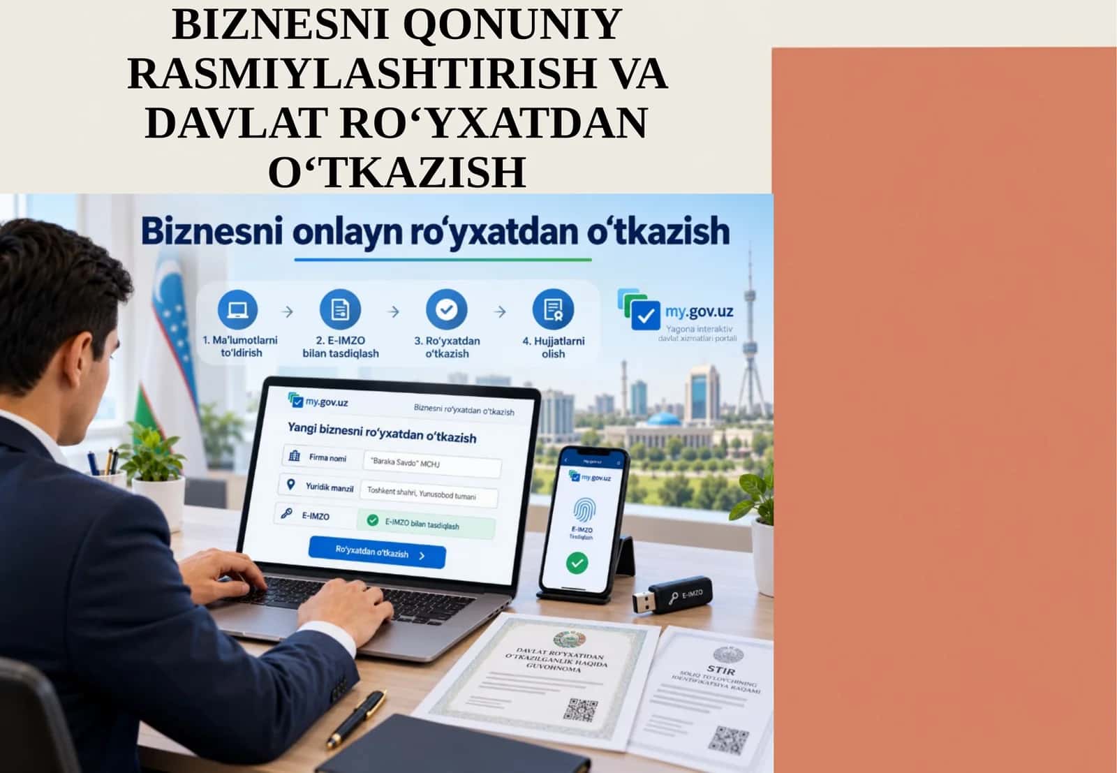 Biznesni Qonuniy Rasmiylashtirish va Davlat Ro‘yxatdan O‘tkazish