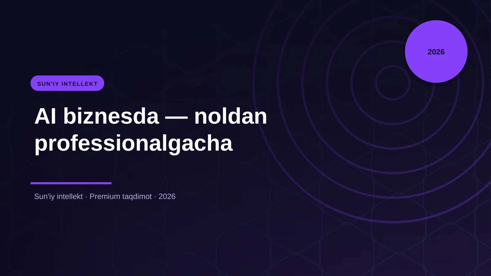 AI biznesda — noldan professionalgacha