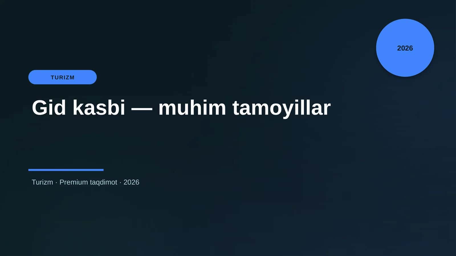 Gid kasbi — muhim tamoyillar