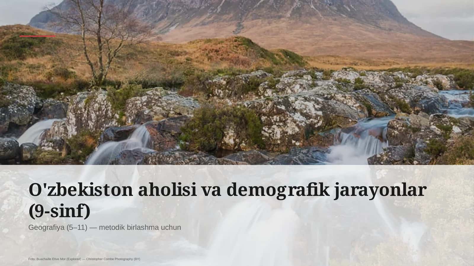 O'zbekiston aholisi va demografik jarayonlar (9-sinf)