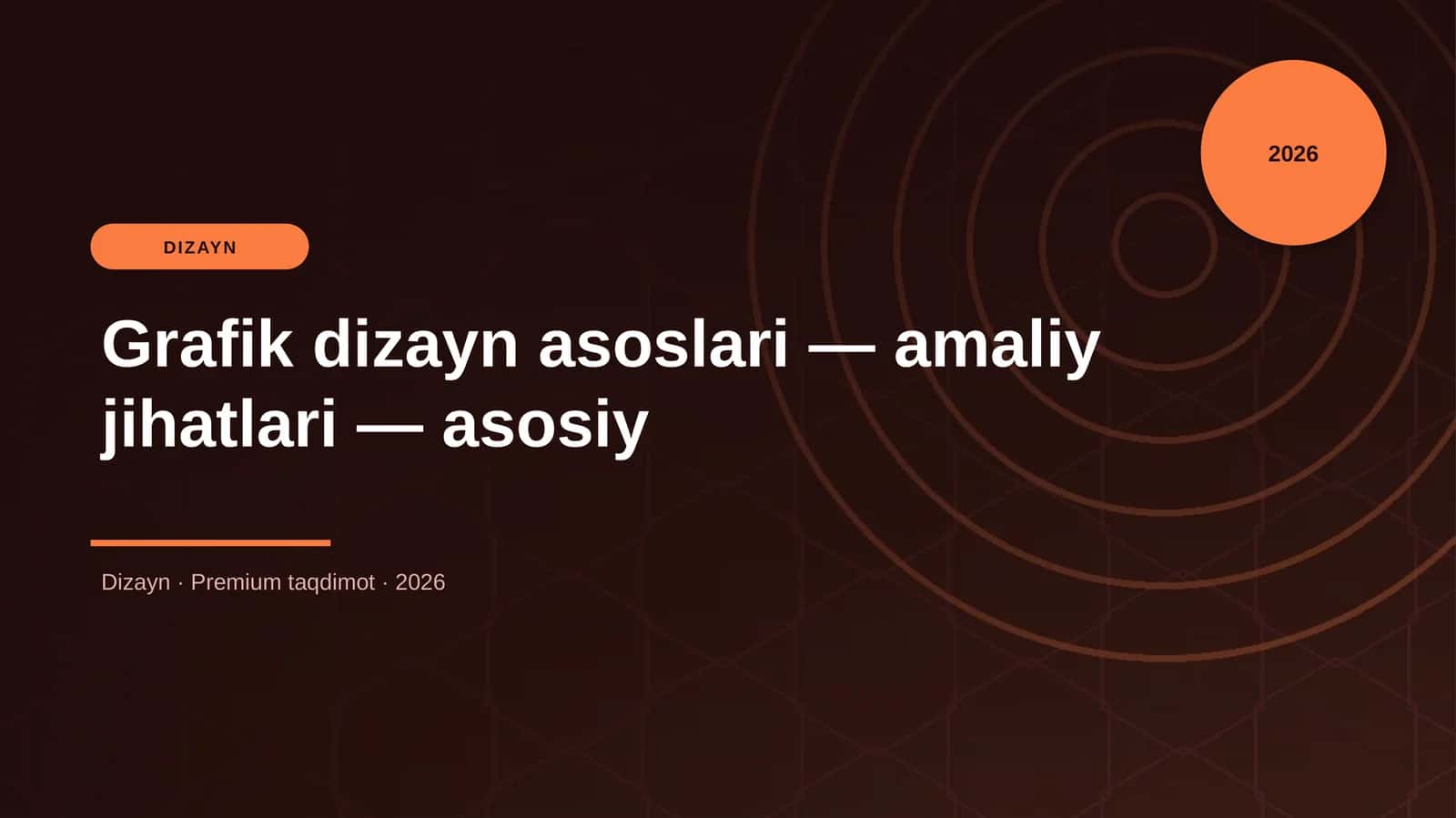 Grafik dizayn asoslari — amaliy jihatlari — asosiy