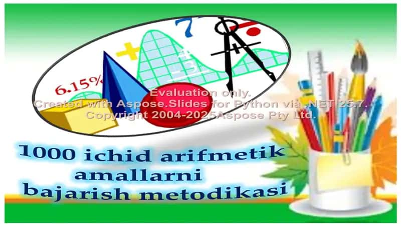 1000 ichid arifmetik amallarni  bajarish metodikasi