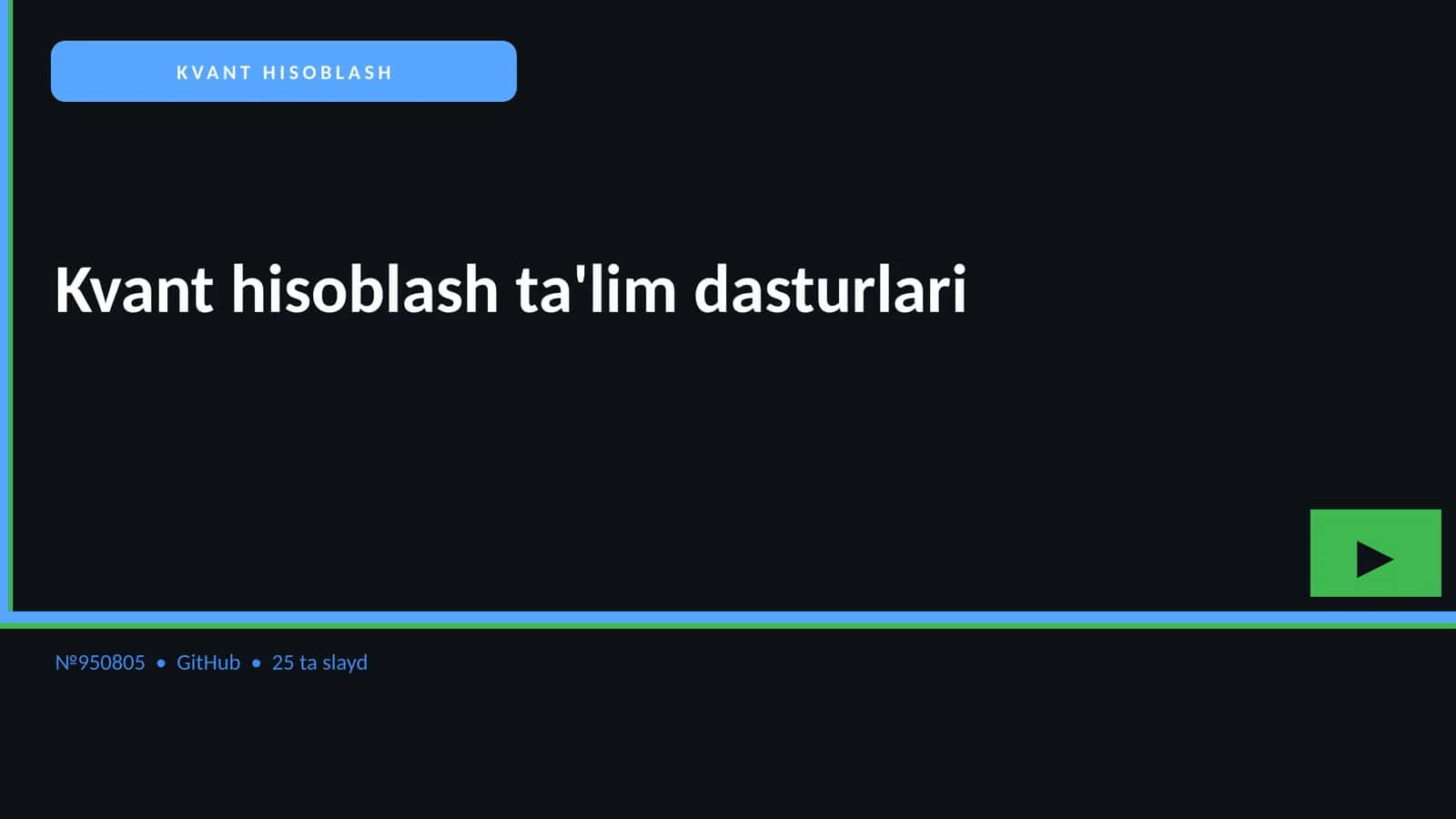 Kvant hisoblash ta'lim dasturlari