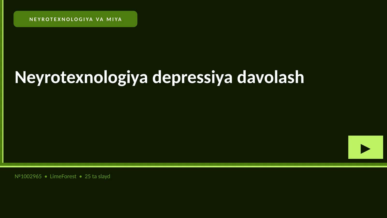 Neyrotexnologiya VA MIYA