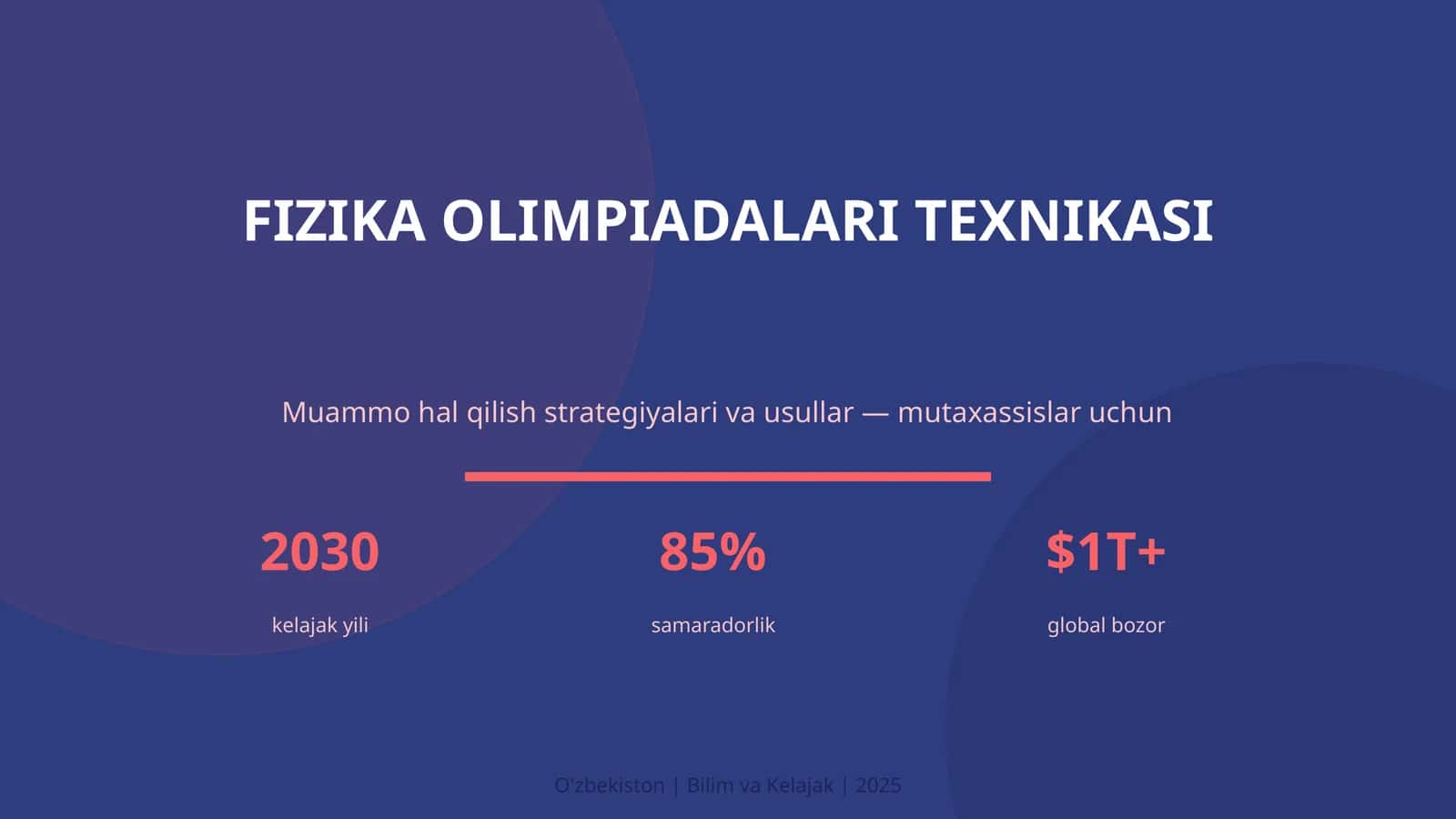 FIZIKA OLIMPIADALARI TEXNIKASI