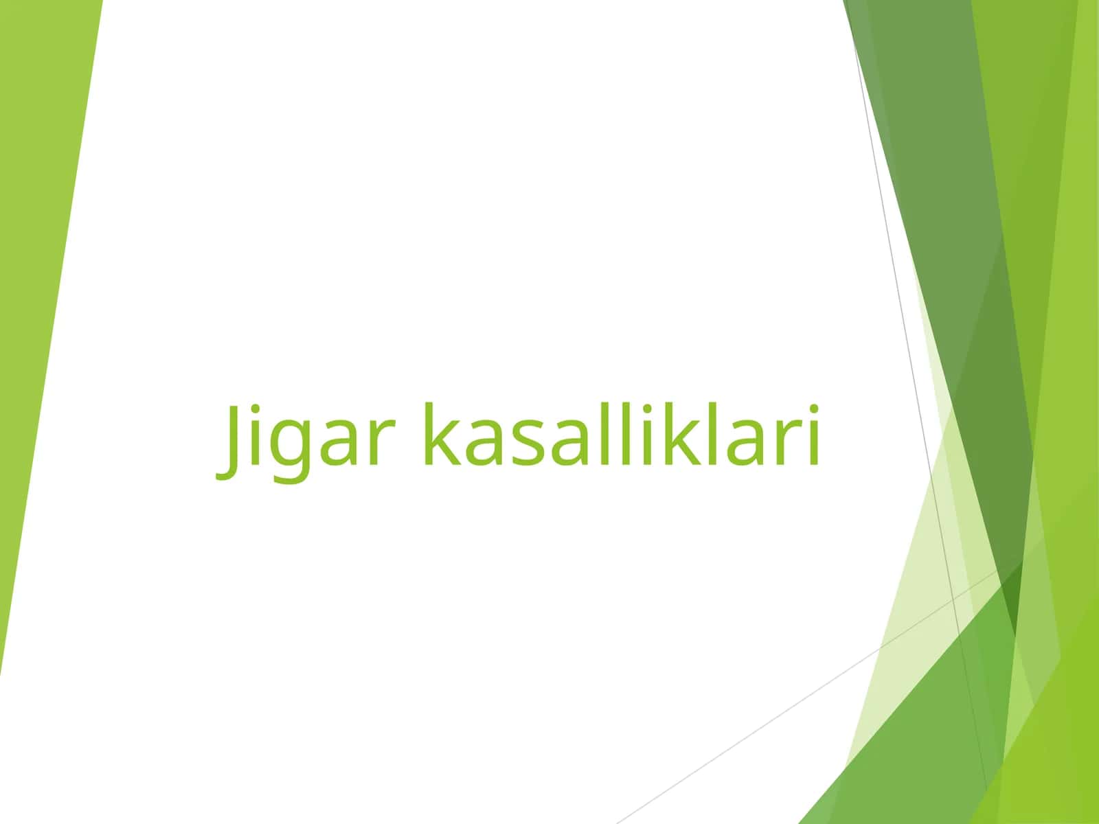 Jigar kasalliklari