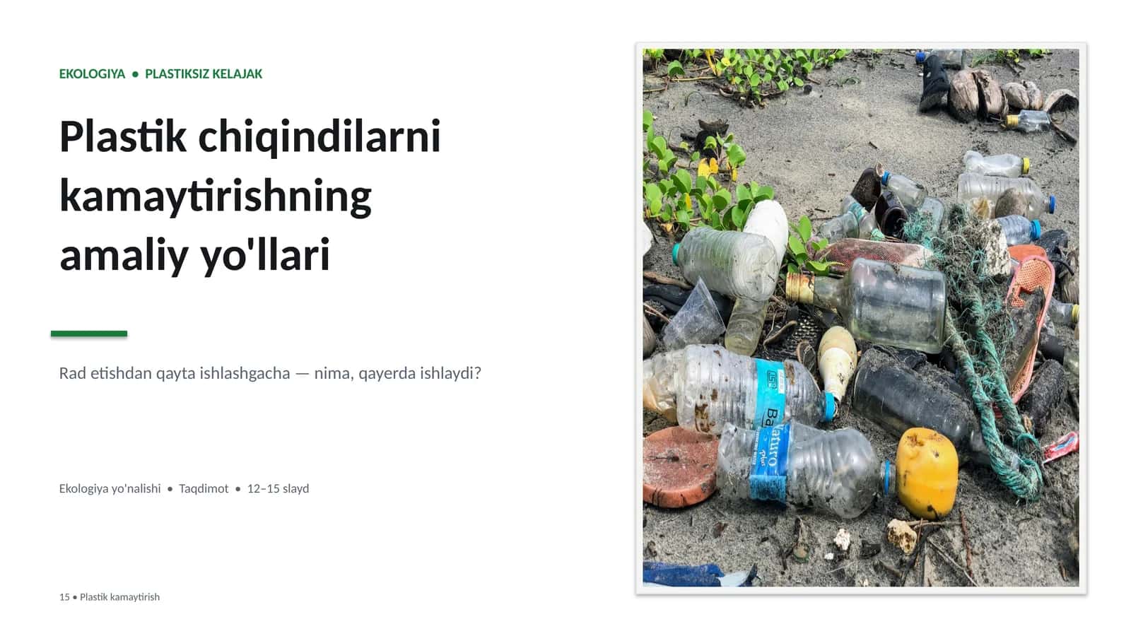 PLASTIK KAMAYTIRISH