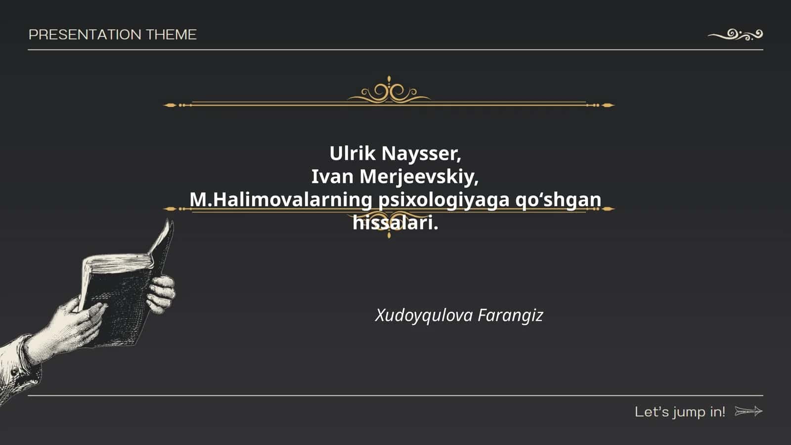 M.Halimovalarning psixologiyaga qoʻshgan hissalari