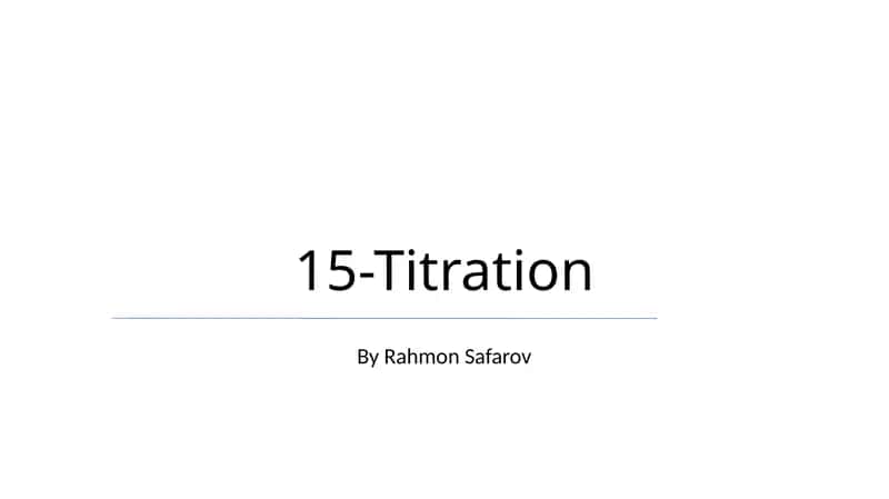 15-Titration