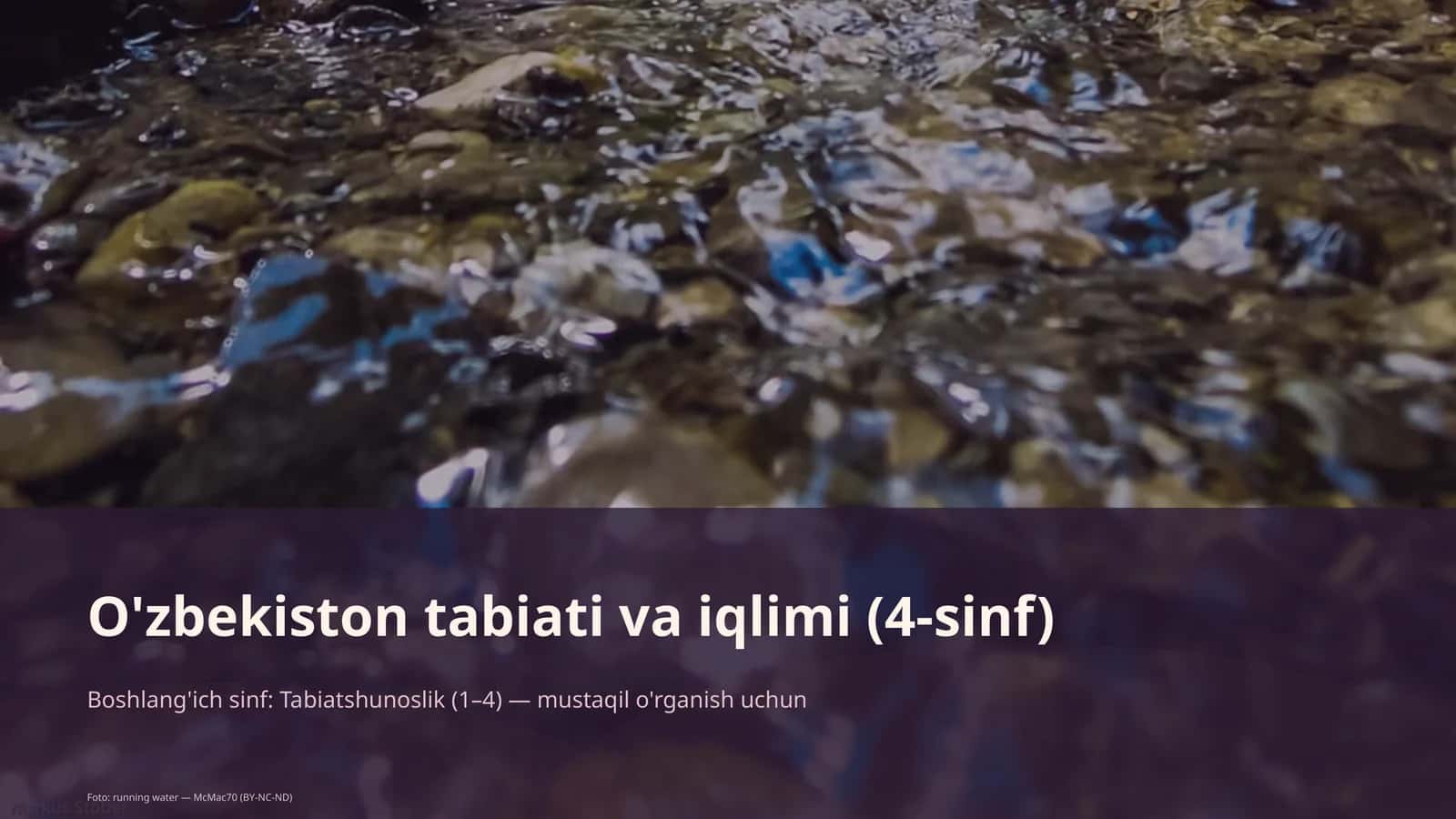 O'zbekiston tabiati va iqlimi (4-sinf)