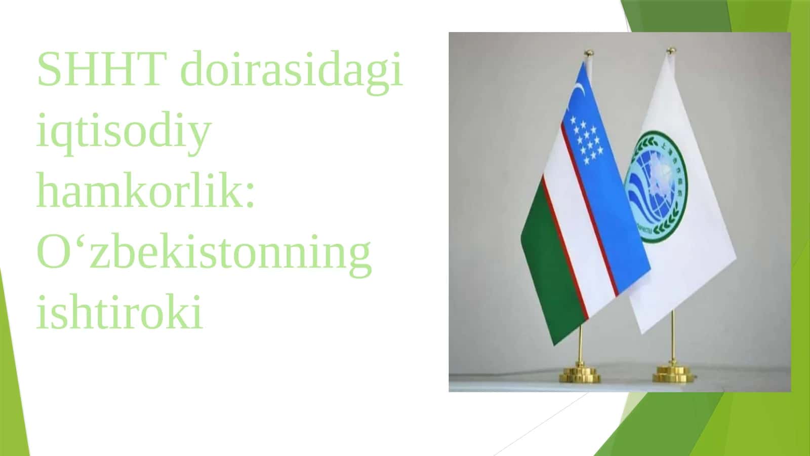 SHHT doirasidagi iqtisodiy hamkorlik: O‘zbekistonning ishtiroki