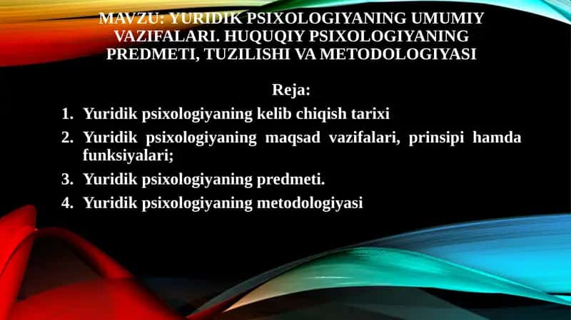 Yuridik Psixologiya