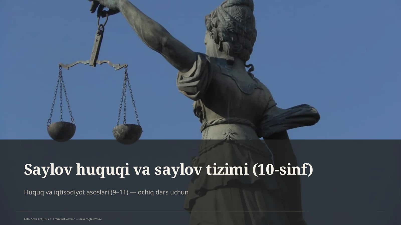 Saylov huquqi va saylov tizimi (10-sinf)