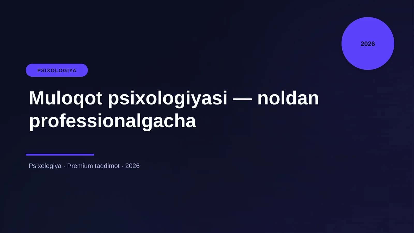 Muloqot psixologiyasi — noldan professionalgacha