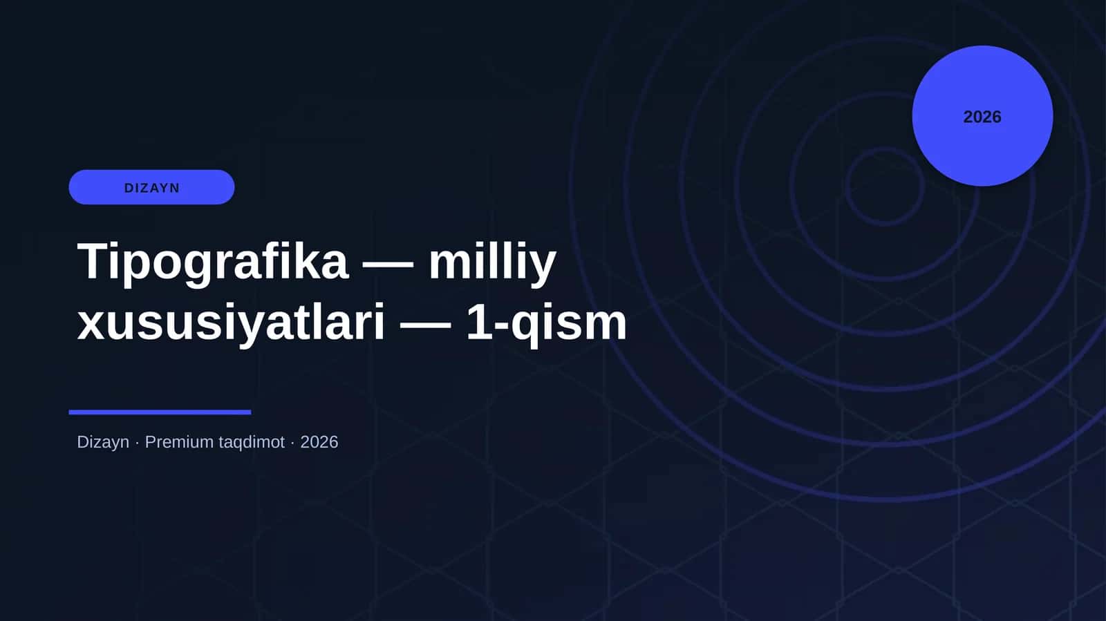 Tipografika - Milliy Xususiyatlari - 1-Qism