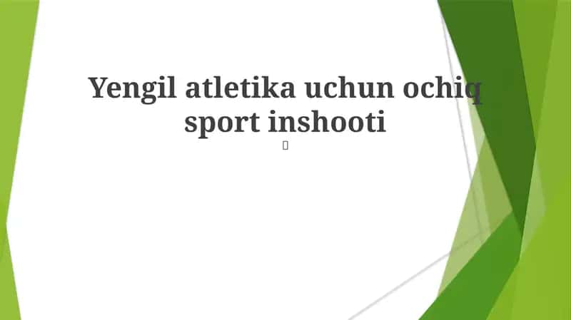 Yengil atletika uchun ochiq sport inshooti