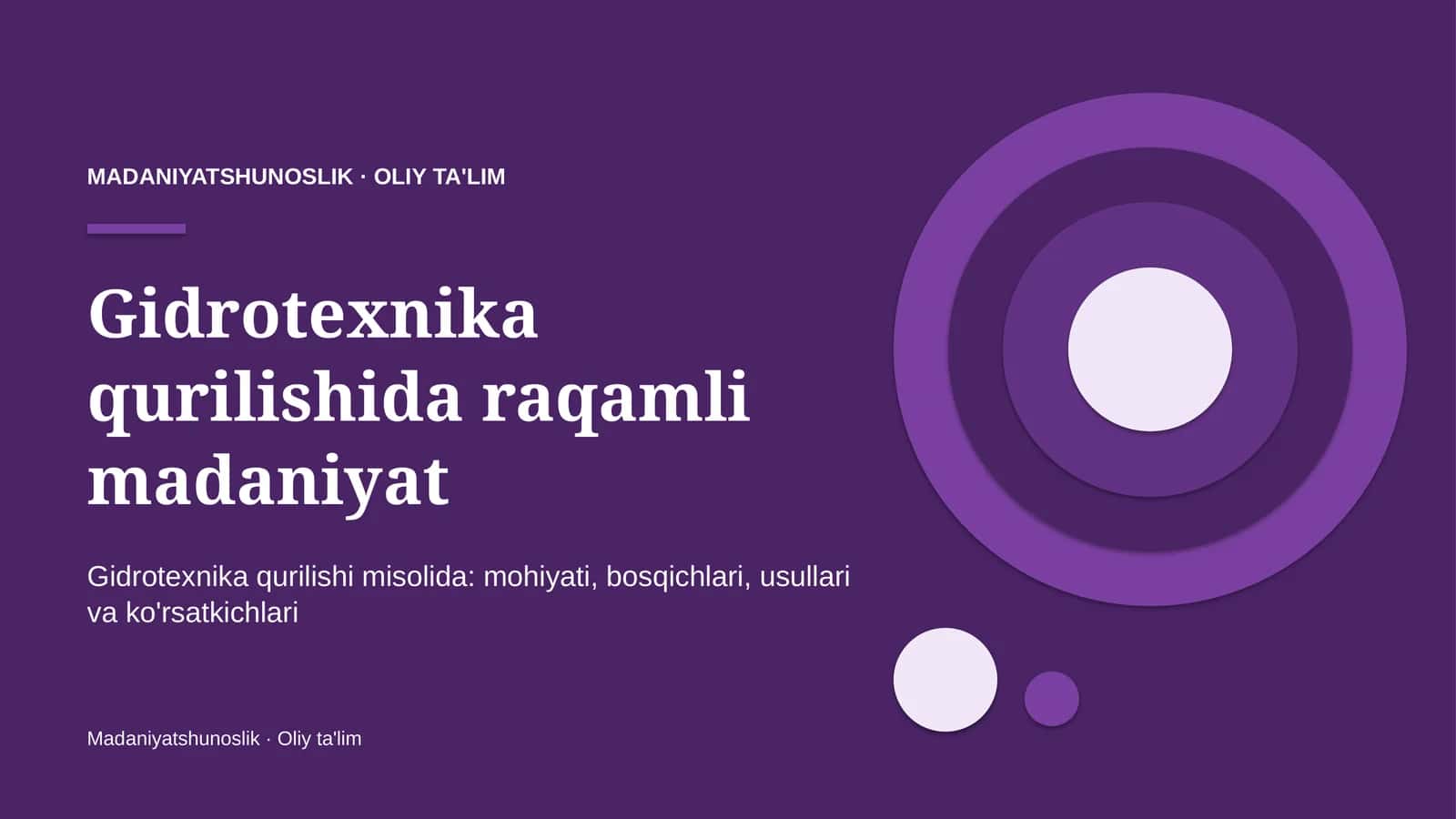 Gidrotexnika qurilishida raqamli madaniyat