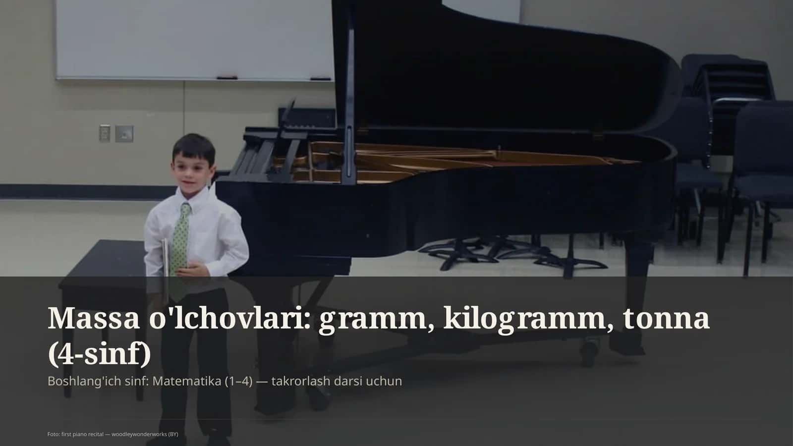 Massa o'lchovlari: gramm, kilogramm, tonna