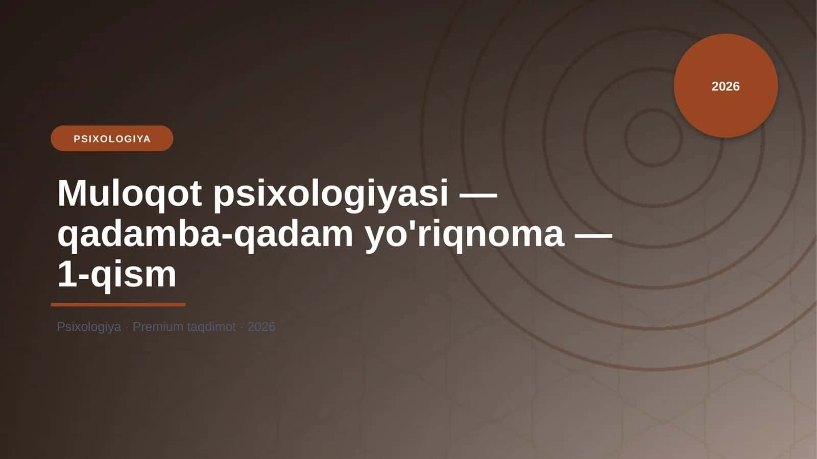 Muloqot psixologiyasi — qadamba-qadam yo'riqnoma — 1-qism