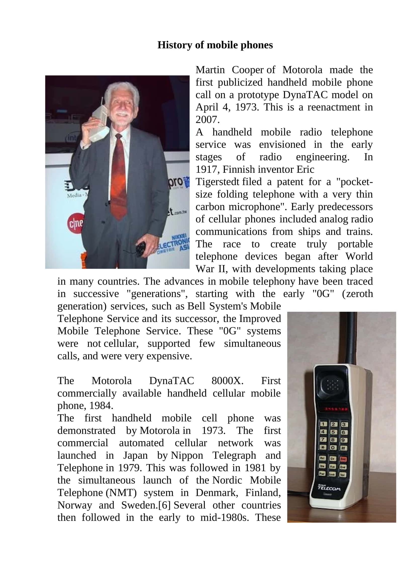 History of mobile phones