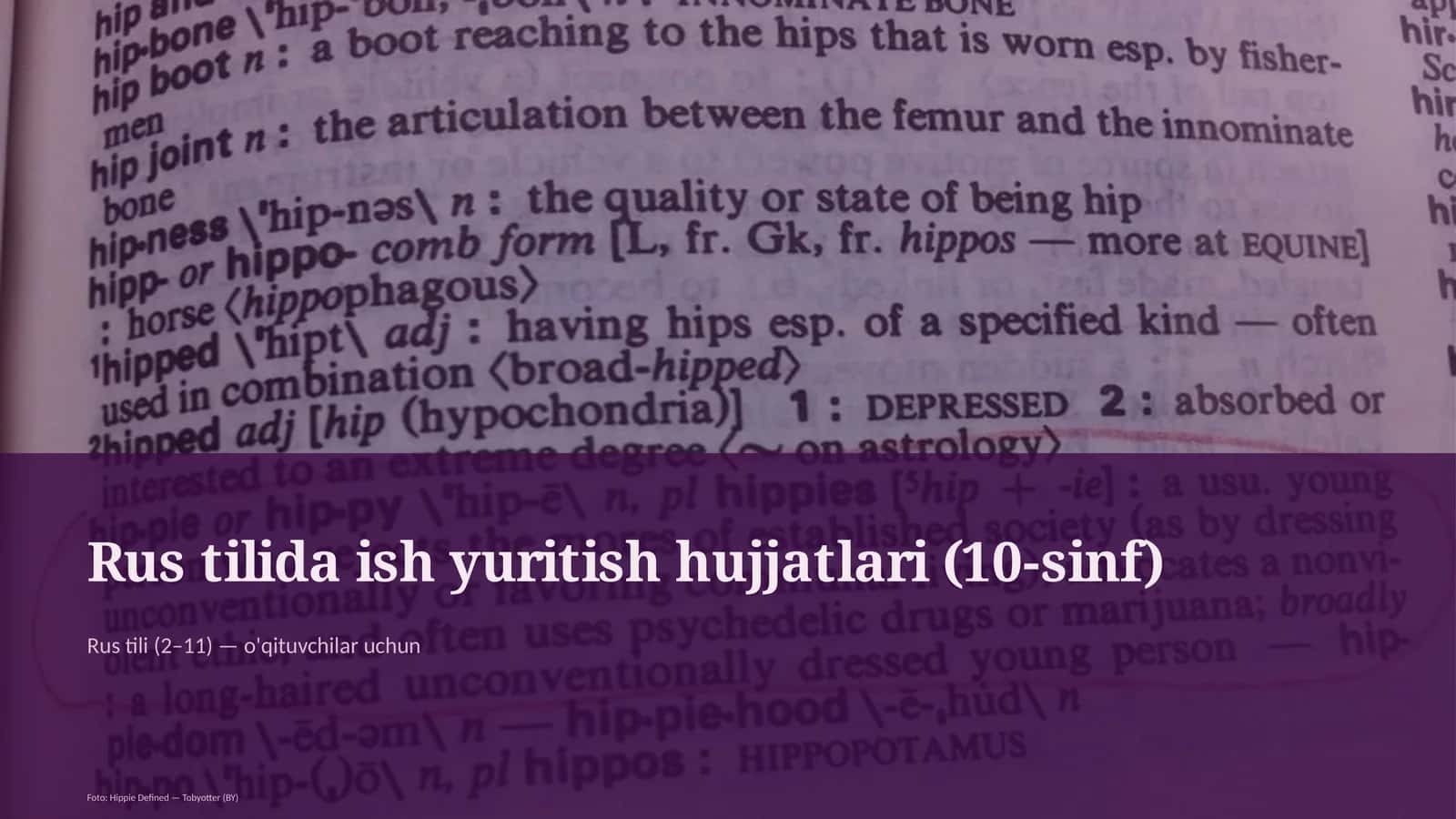 Rus tilida ish yuritish hujjatlari (10-sinf)