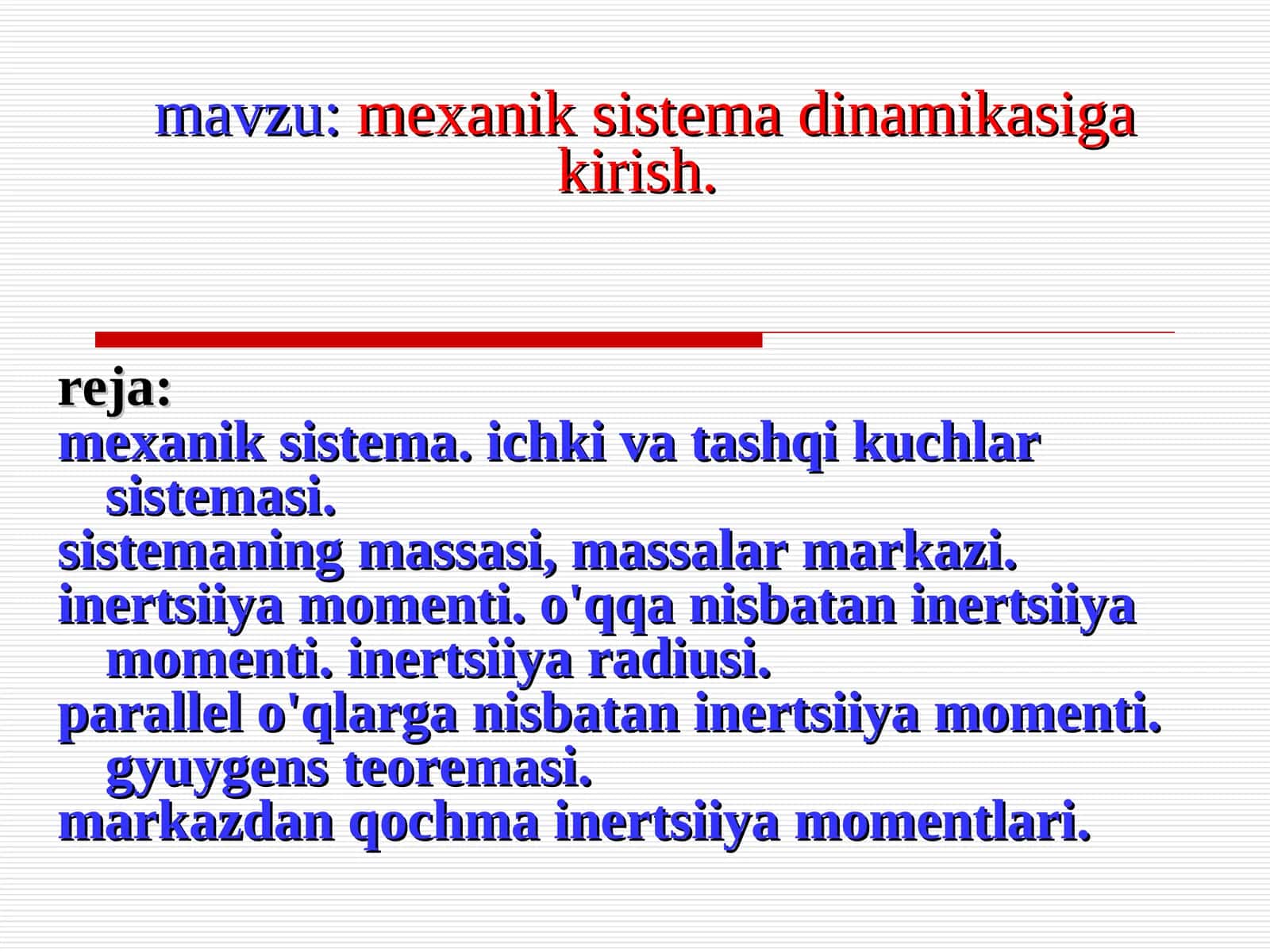 meхaniksistemadinamikasi