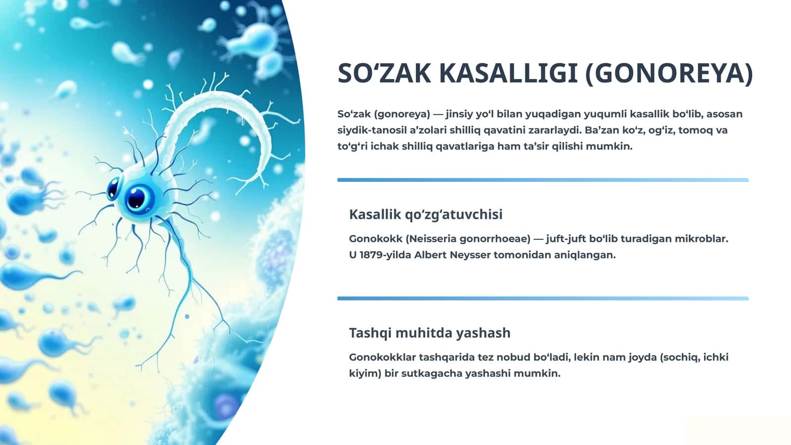 SO‘ZAK KASALLIGI (GONOREYA)