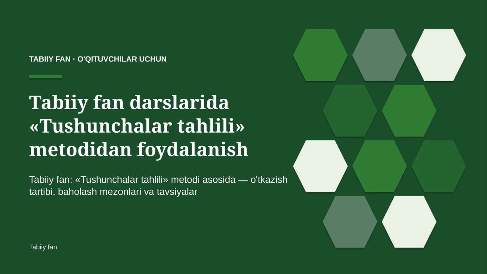 tabiiy fan darslarida tushunchalar tahlili metodidan foydalanish 4835