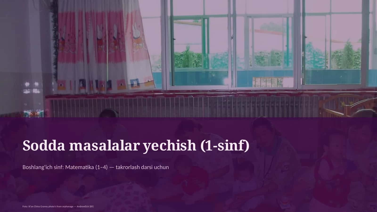 Sodda masalalar yechish (1-sinf)