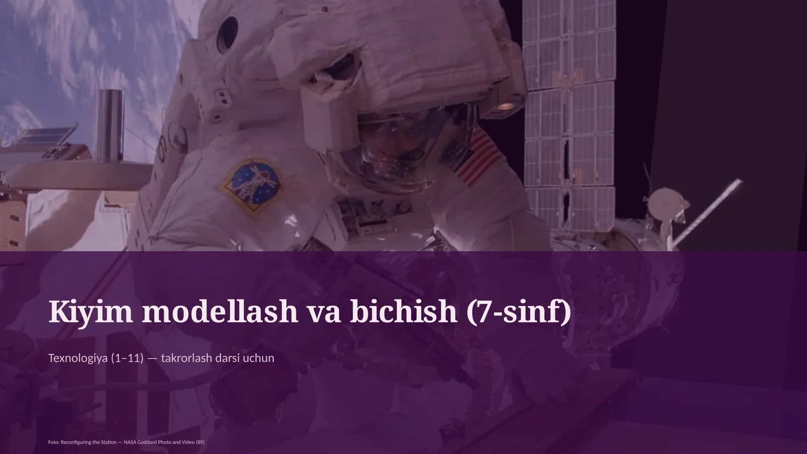 Kiyim modellash va bichish (7-sinf)