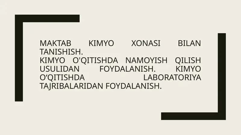 Kimyo fanidan namoyish