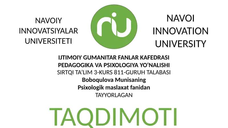 Gashtalk Maslahat Berish Ruhiy Salomatlikka Yangi Yondashuv