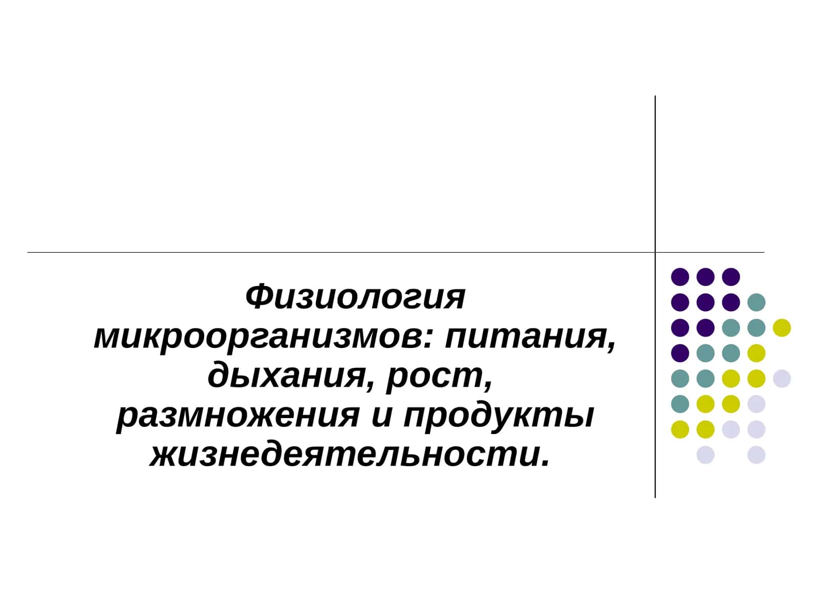 Физиология микроорганизмов