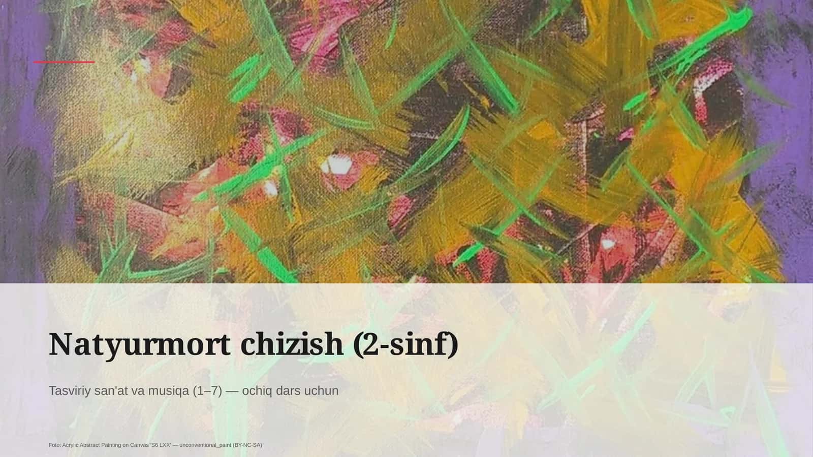Natyurmort chizish (2-sinf)