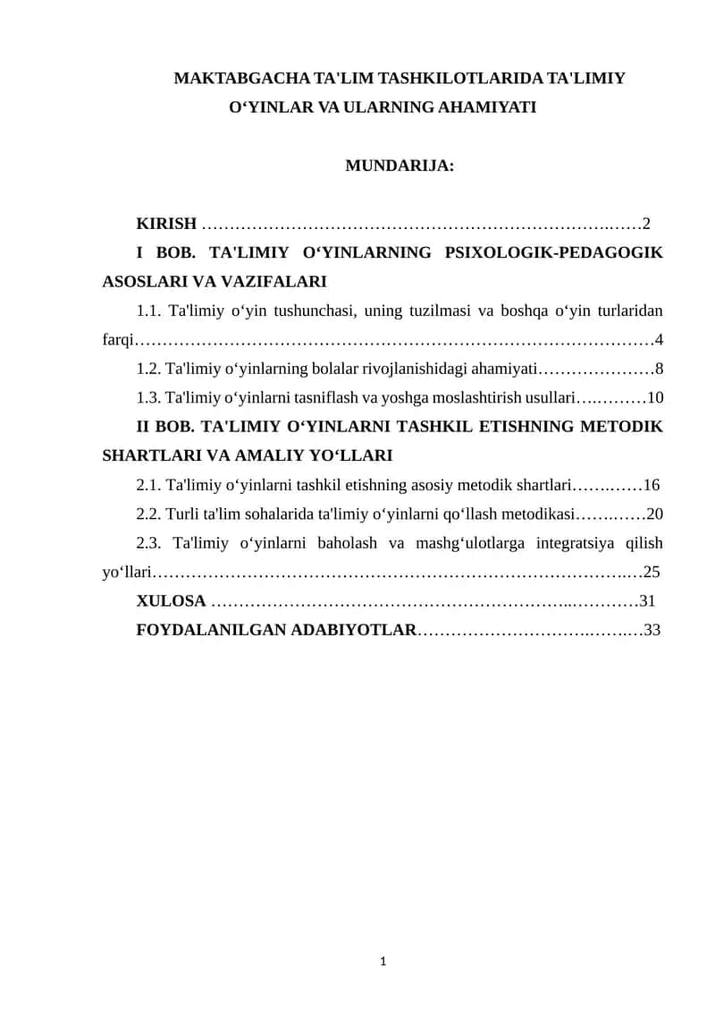 Ta'limiy O'yinlar va Ularning Ahamiyati