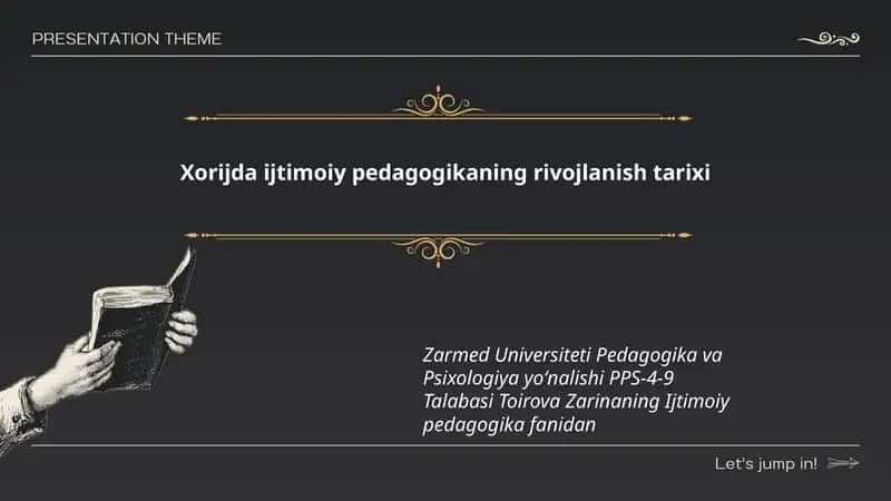 Xorijda ijtimoiy pedagogikaning rivojlanish tarixi