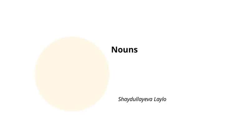 Nouns
