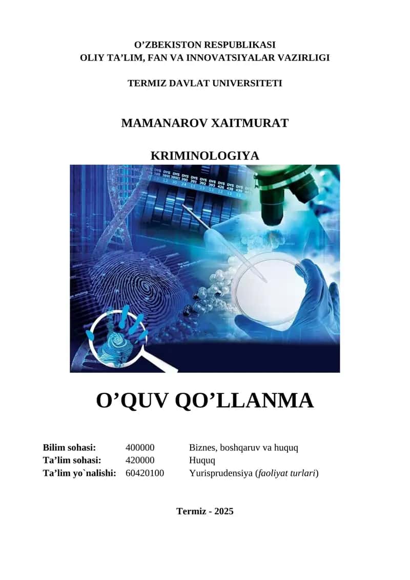 KRIMINOLOGIYA