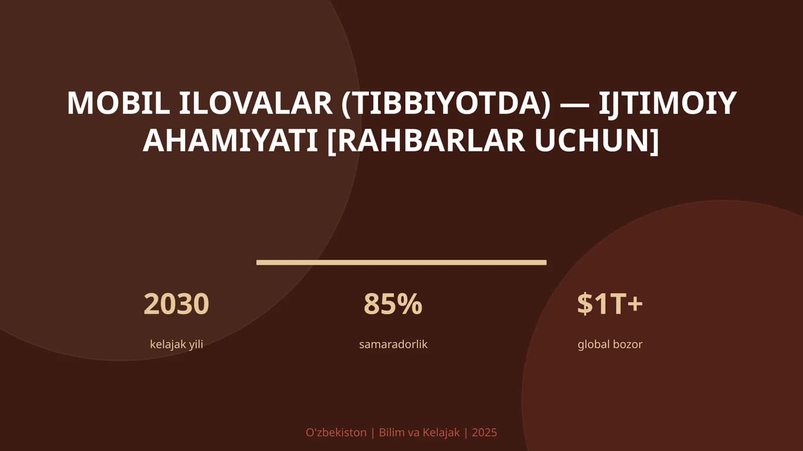 Mobil ilovalar (tibbiyotda) — ijtimoiy ahamiyati [rahbarlar uchun]