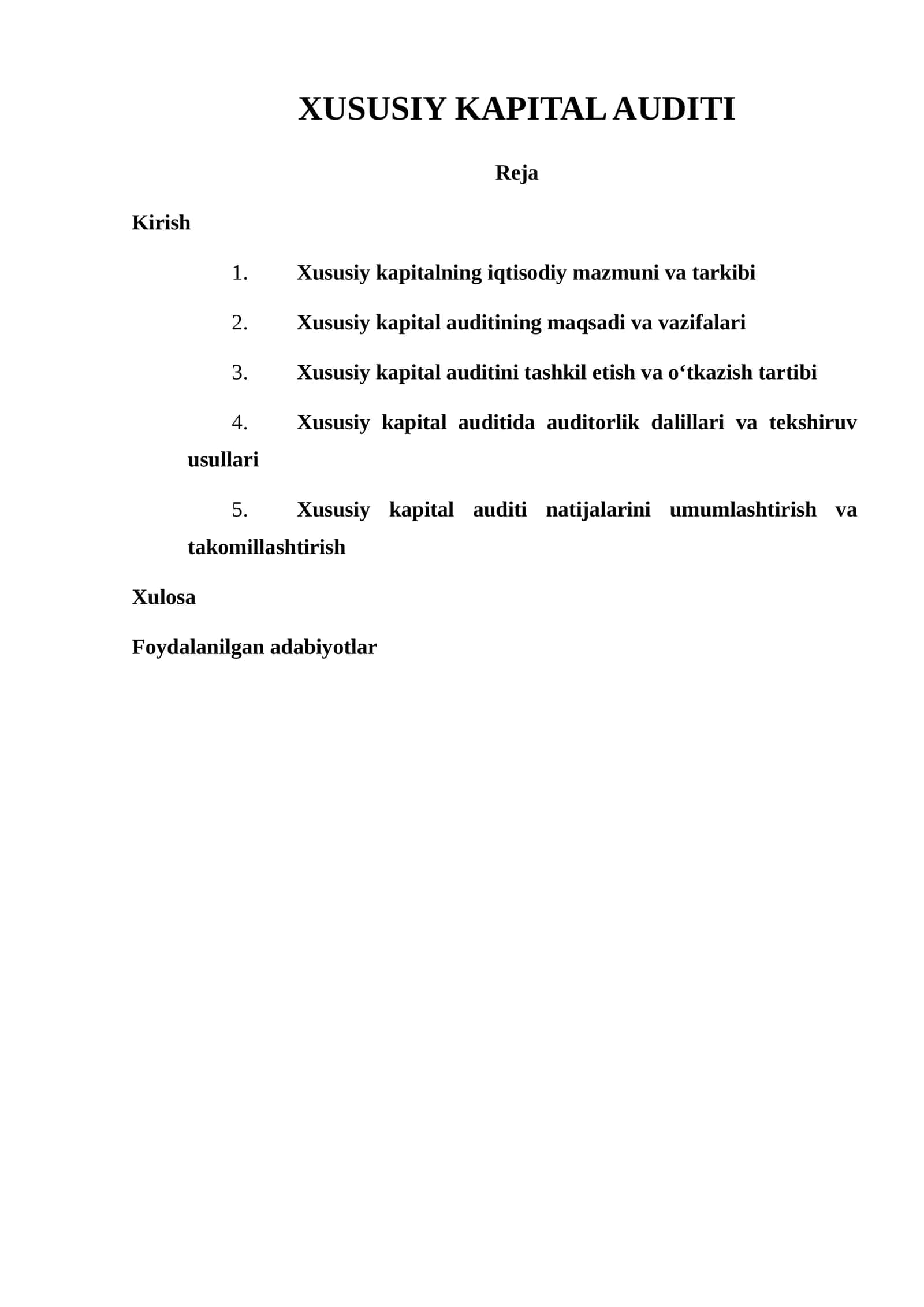 XUSUSIY KAPITAL AUDITI