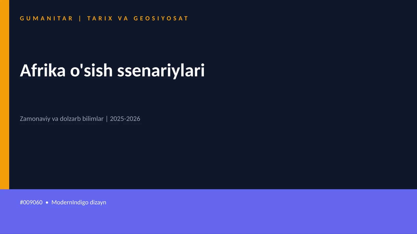 Afrika o'sish ssenariylari