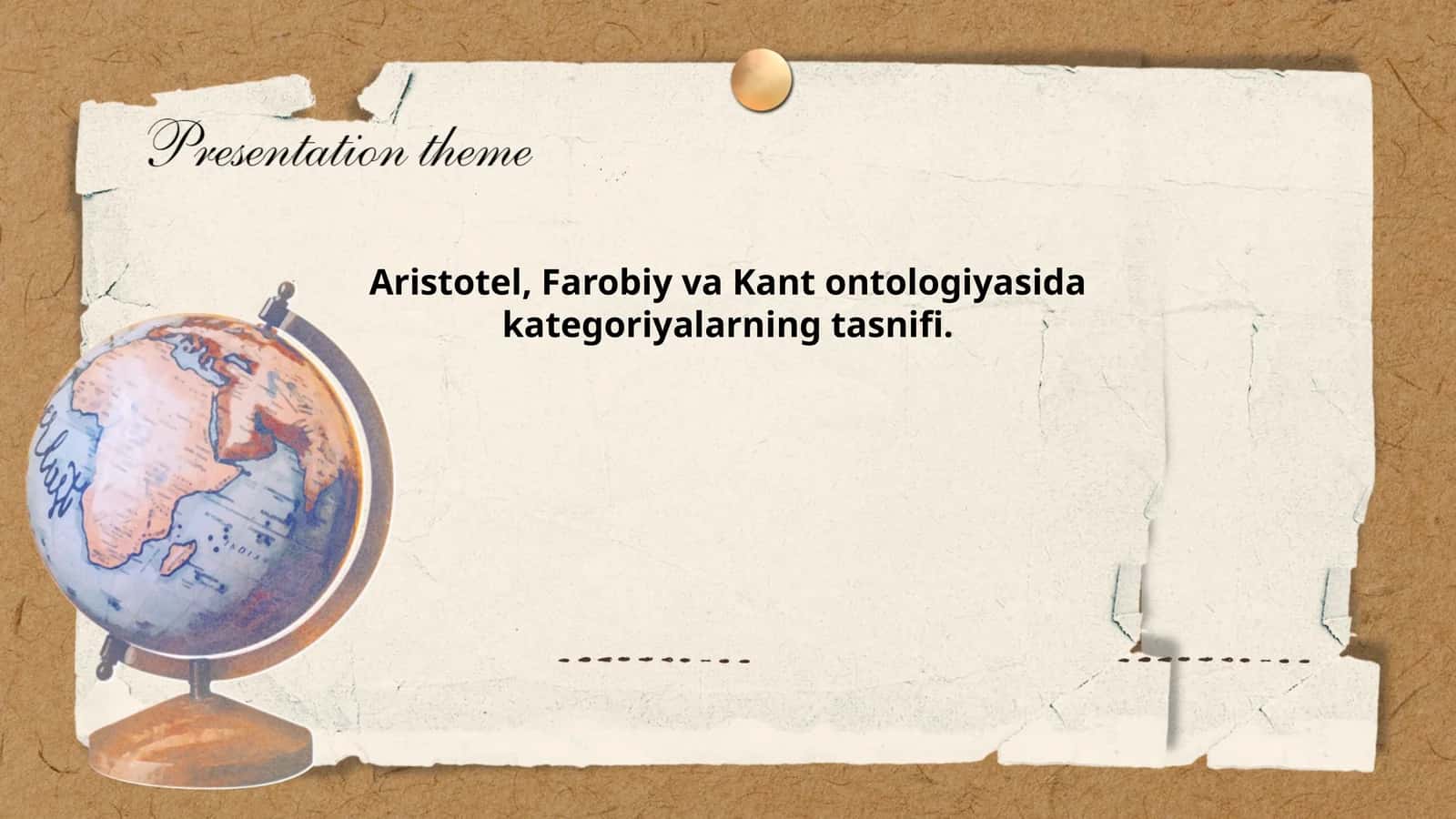 Aristotel, Farobiy va Kant ontologiyasida kategoriyalarning tasnifi