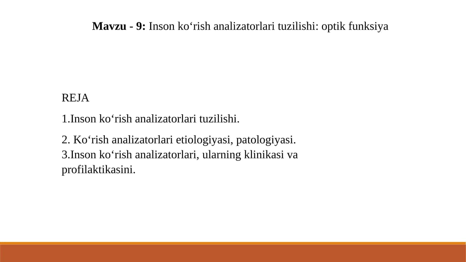 Insonko‘rishanalizatorlarituzilishi: optikfunksiya