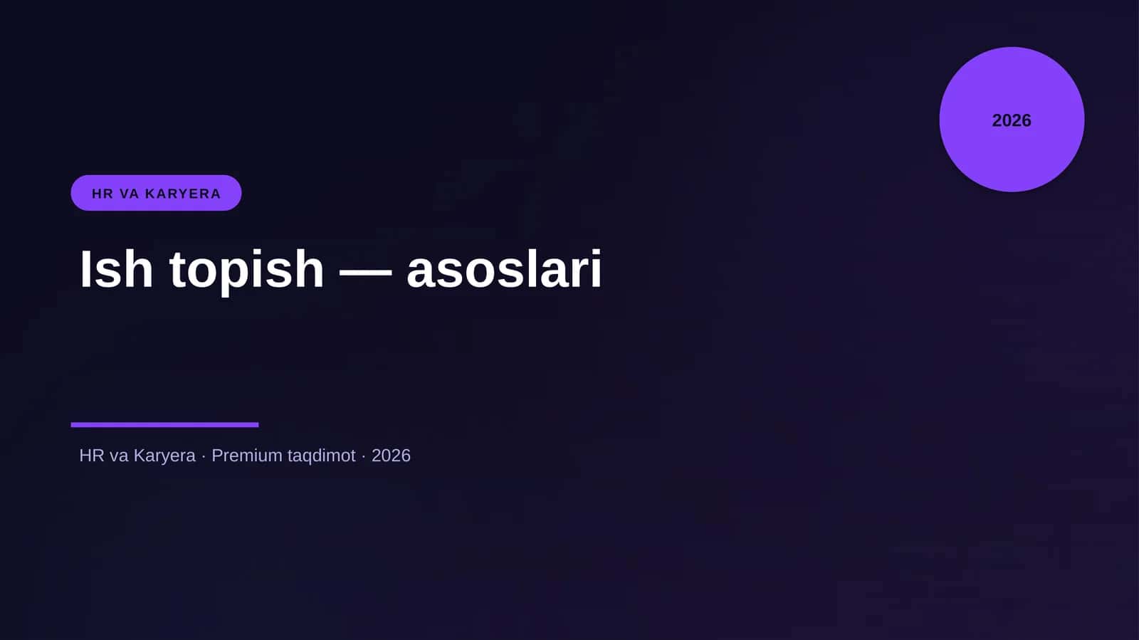 Ish topish — asoslari