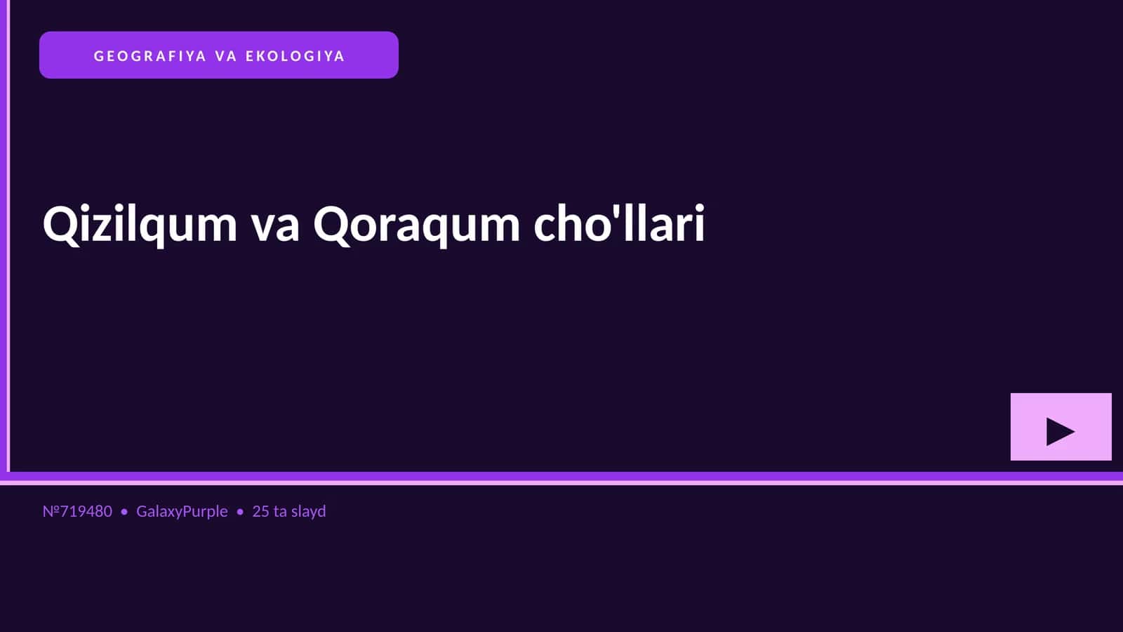 Qizilqum va Qoraqum cho'llari