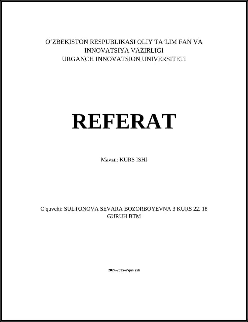 KURS ISHI