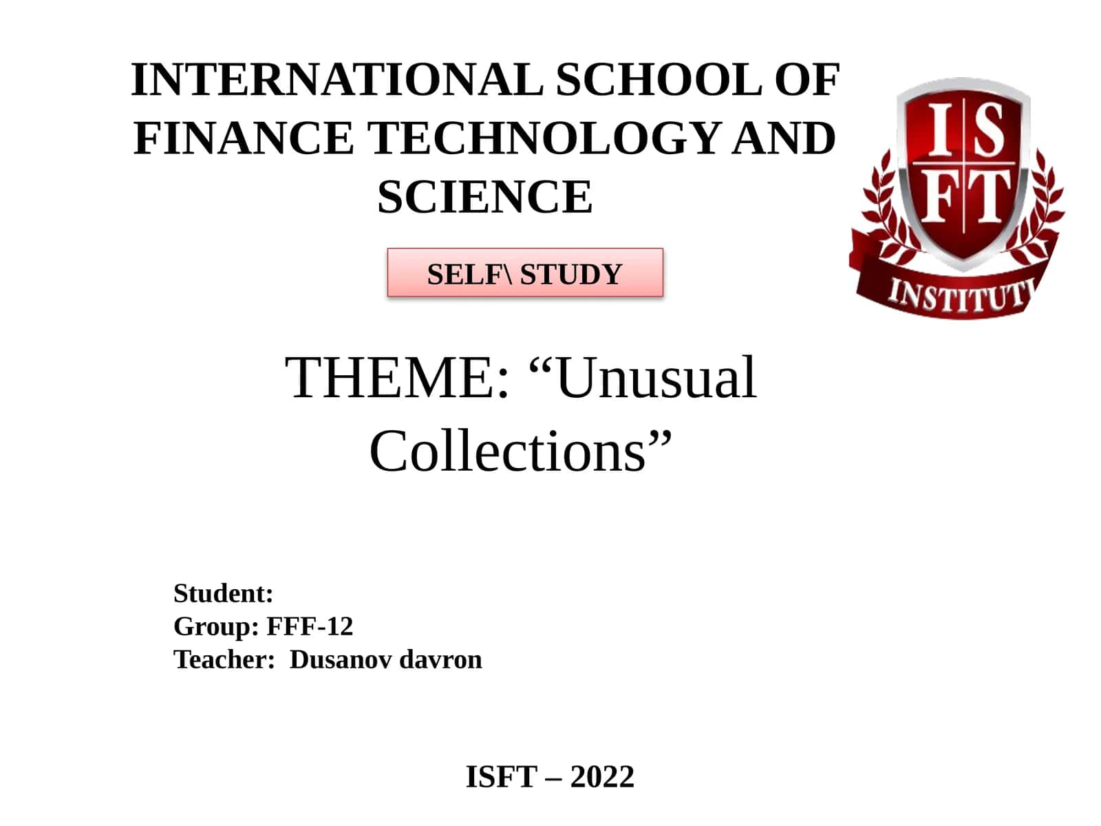ISFT - 2022