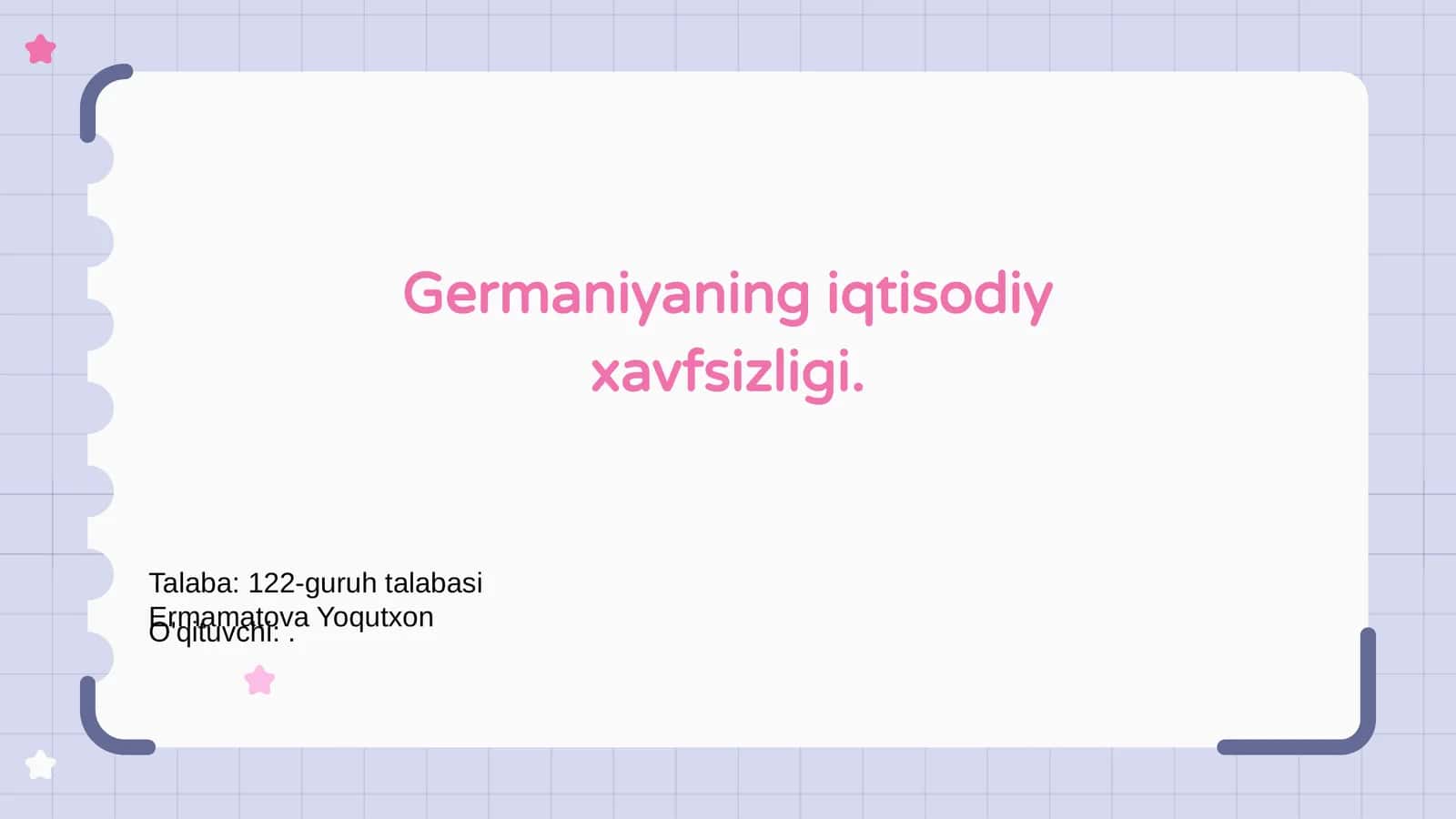 Germaniyaning iqtisodiy xavfsizligi