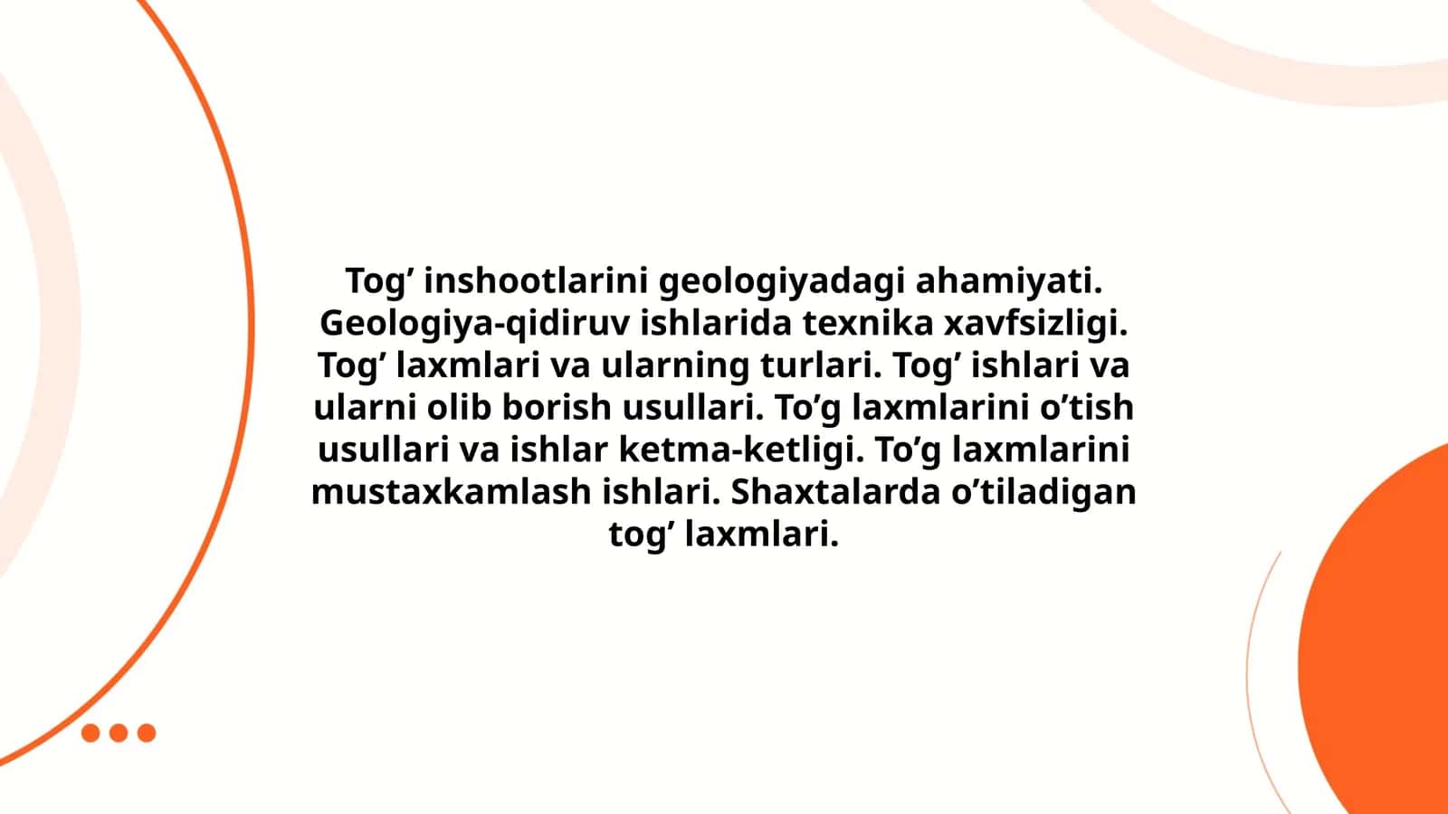 Tog’ inshootlarining geologiya-dagi ahamiyati